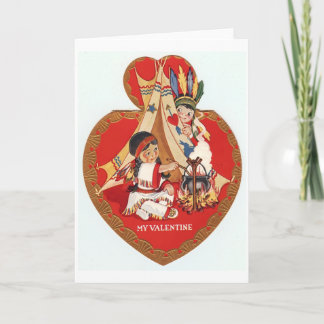 Native American Valentine Holiday Card