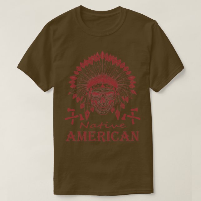 Native American Warrior Chief Pride  T-Shirt (Design Front)