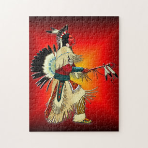 Native American Warrior Jigsaw Puzzle