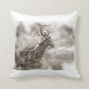 Native American Warrior Spirit Cushion