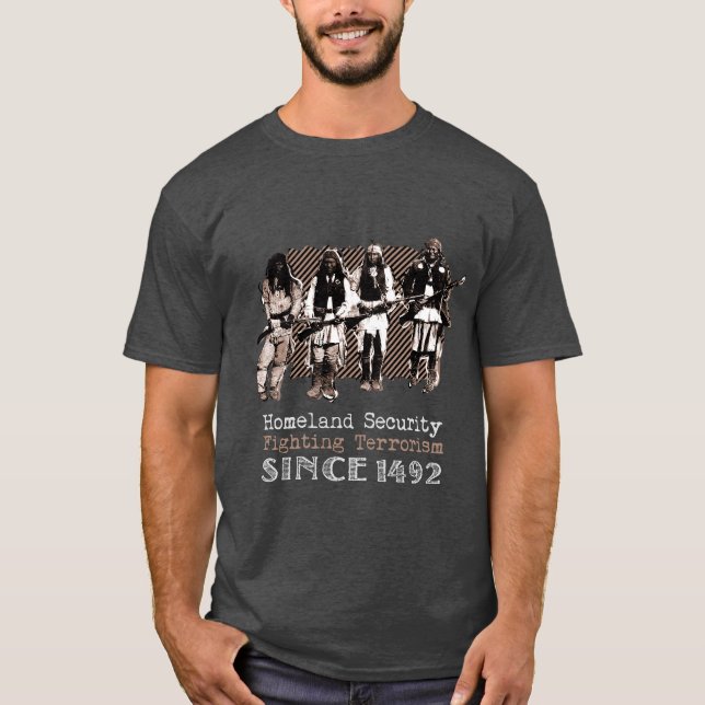 Native American Warriors Apache Tribe History Gift T-Shirt (Front)