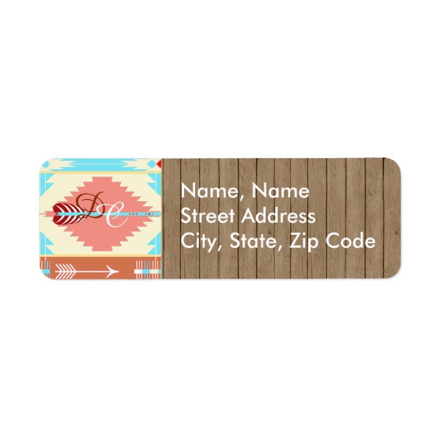 Native American Wedding Address Label (Front)