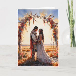 Native American Wedding Congrtulations Card