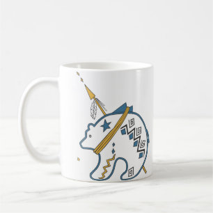 Native American White Bear Icon Coffee Mug