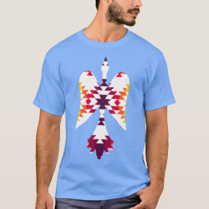 Native American White Fire Color Waterbird Design T-Shirt