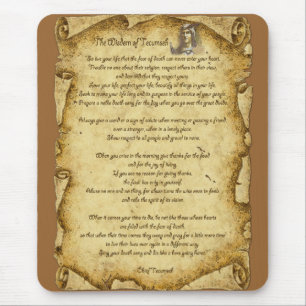 Native American Wisdom of Chief Tecumseh Mouse Mat