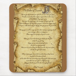 Native American Wisdom of Chief Tecumseh Mouse Mat