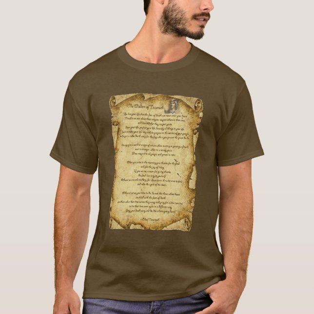 Native American Wisdom of Chief Tecumseh T-Shirt (Front)