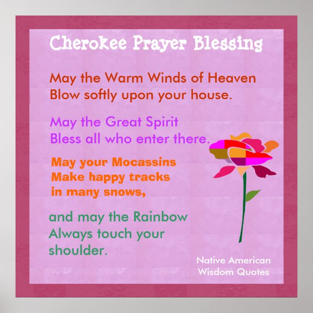 Native American Wisdom Quotes Poster (Front)