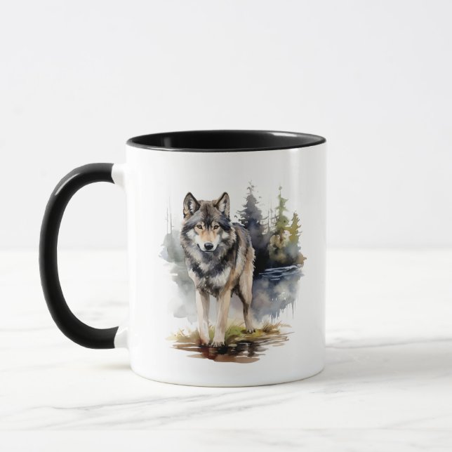 Native American Wolf Mug (Left)