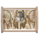 Native American Wolf Serving Tray