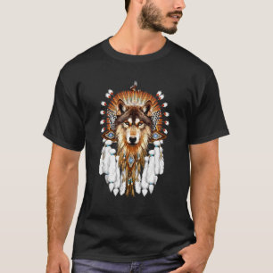 Native American Wolf  Wolf Lovers T-Shirt