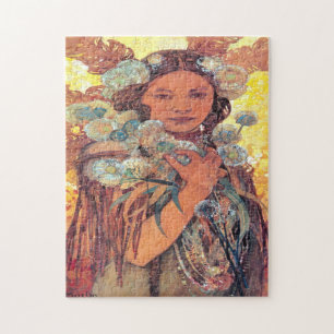 Native American Woman - Alphonse Mucha Jigsaw Puzzle