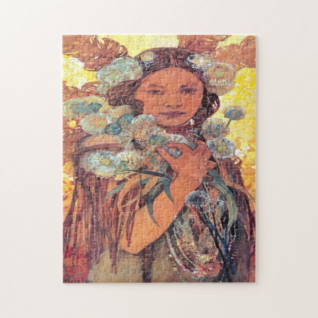Native American Woman - Alphonse Mucha Jigsaw Puzzle (Vertical)