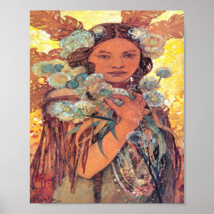 Native American Woman - Alphonse Mucha Poster