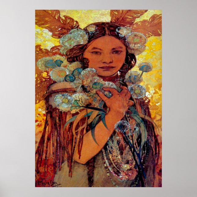 Native American Woman by Alphonse Mucha  Poster (Front)