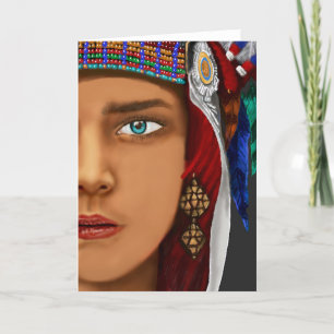 Native American Woman Greeting Card