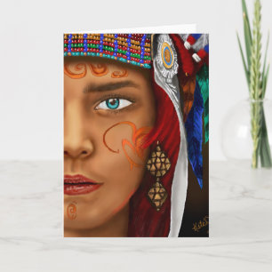 Native American Woman Greeting Card