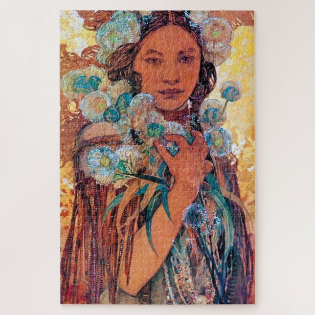 Native American Woman, Mucha Jigsaw Puzzle (Vertical)