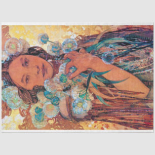 Native American Woman, Mucha Tissue Paper