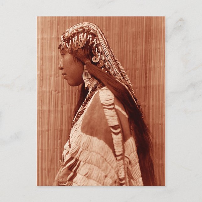Native American Woman Postcard (Front)