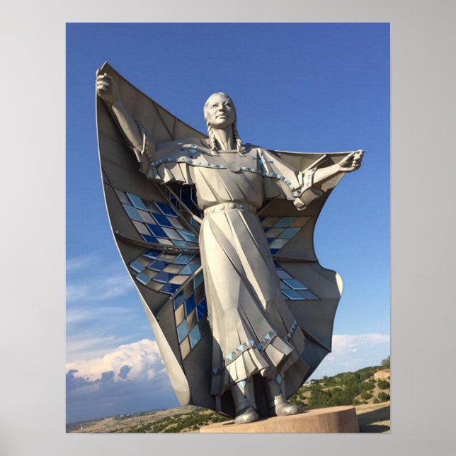 Native American Woman Statue Poster (Front)