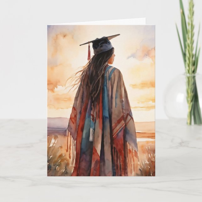 Native American Woman's Graduation Card (Front)