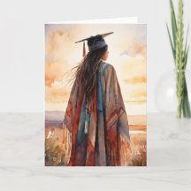 Native American Woman's Graduation Card