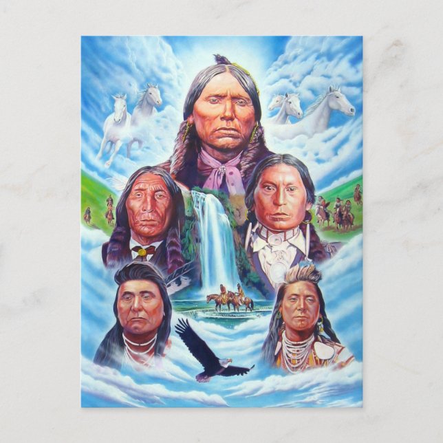 Native Americans Art Painting Artwork Postcard (Front)