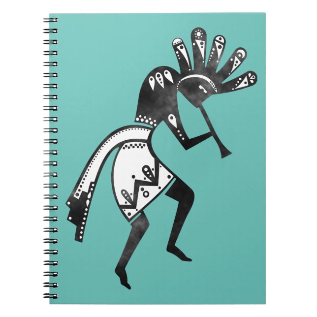 Native Americans Culture - Dancing Kokopelli 1  Notebook (Front)
