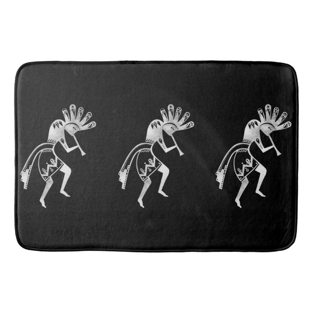 Native Americans Culture - Dancing Kokopelli 2 Bath Mat (Front)