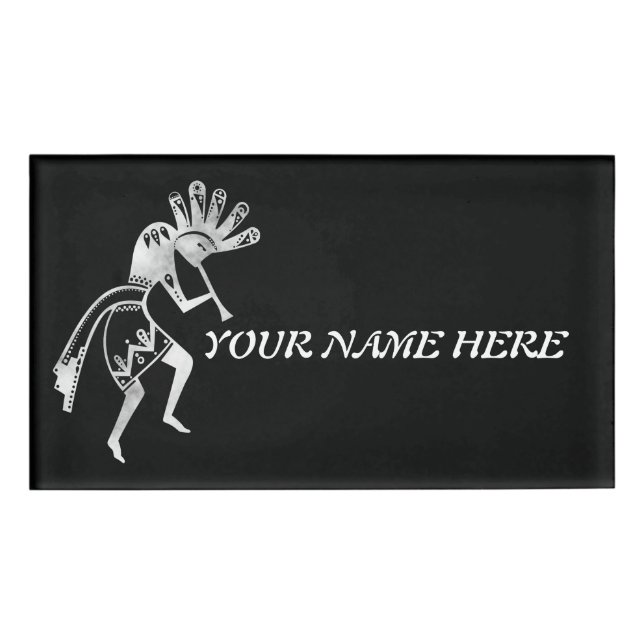 Native Americans Culture - Dancing Kokopelli 2 Name Tag (Front)