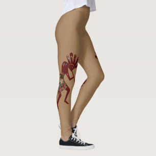 Native Americans Culture - Dancing Kokopelli 3 Leggings