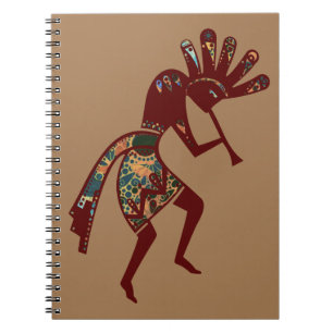 Native Americans Culture - Dancing Kokopelli 3 Notebook