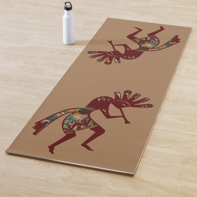 Native Americans Culture - Dancing Kokopelli 3 Yoga Mat (In Situ)