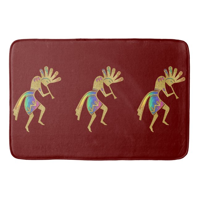 Native Americans Culture - Dancing Kokopelli 5 Bath Mat (Front)