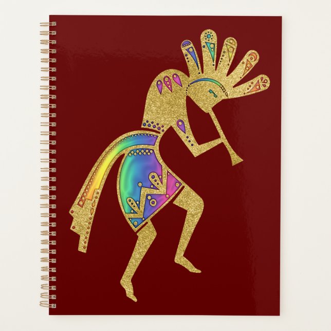 Native Americans Culture - Dancing Kokopelli 5 Planner (Front)