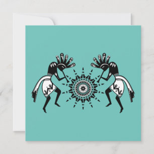 Native Americans Culture - Sun Dancing Kokopelli 1 Card