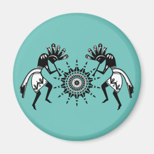 Native Americans Culture - Sun Dancing Kokopelli 1 Magnet
