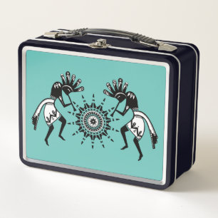 Native Americans Culture - Sun Dancing Kokopelli 1 Metal Lunch Box