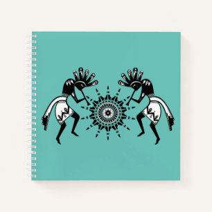 Native Americans Culture - Sun Dancing Kokopelli 1 Notebook