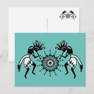 Native Americans Culture - Sun Dancing Kokopelli 1 Postcard