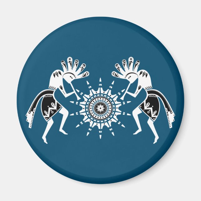 Native Americans Culture - Sun Dancing Kokopelli 2 Magnet (Front)