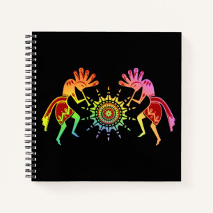 Native Americans Culture - Sun Dancing Kokopelli 4 Notebook
