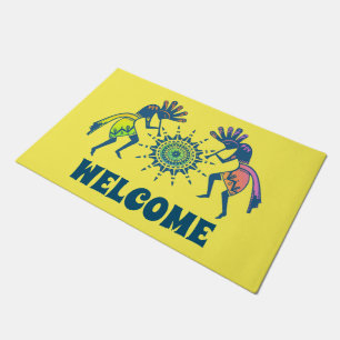 Native Americans Culture - Sun Dancing Kokopelli 5 Doormat