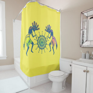 Native Americans Culture - Sun Dancing Kokopelli 5 Shower Curtain