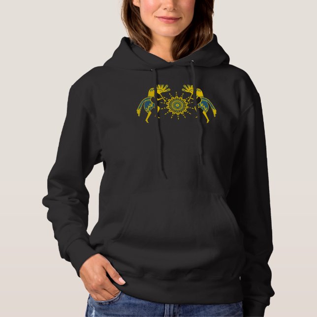 Native Americans Culture  Sun Dancing Kokopelli 6  Hoodie (Front)