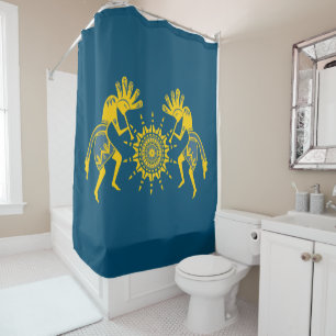 Native Americans Culture - Sun Dancing Kokopelli 6 Shower Curtain