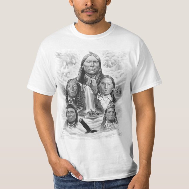 Native Americans Custom Template Mens White Value T-Shirt (Front)