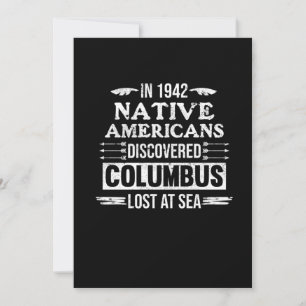 Native Americans Discovered Native American Day Thank You Card